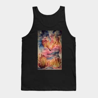 Celestial Hearts Aflame Art Tank Top